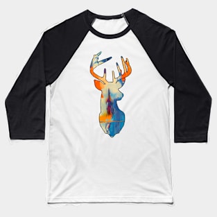 Abstract stag bust - deer Baseball T-Shirt